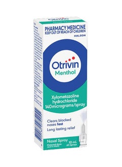 Otrivin 0.1% Xylometazoline Hcl Metered Dose Nasal Spray, Menthol