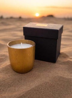 Tohfa Luxe Golden Leaf Soy Candle In Gift Box