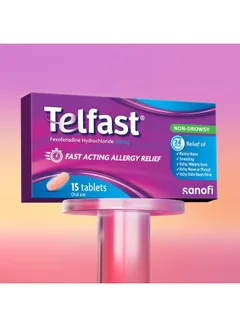 Telfast Allergy And Cold Relief 180Mg Tablets
