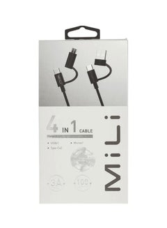 Mili 4 In 1 Cable, Black