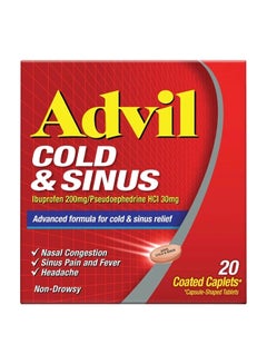 Advil Cold & Sinus 200mg Ibuprofen & 30mg Pseudoephedrine Hcl