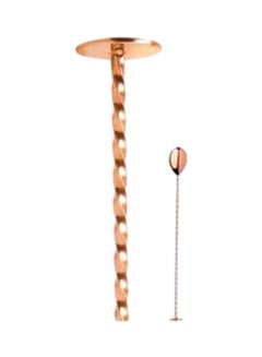 Cocktail Bar Spoon With Gold Plated Muddler