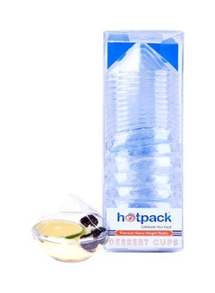 Hotpack Heavy Weight Plastic Dessert Cups, 12 Pcs