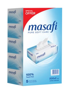 Masafi 2 Ply Facial Tissue, Pack Of 5