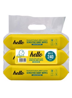 Hello Baby Sensitive Wipes, Pack Of 3