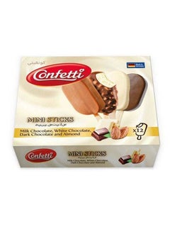 Confetti Mini Ice Cream Sticks, Pack Of 12
