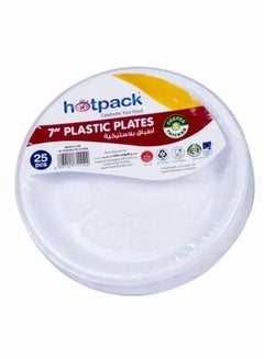 Hotpack Plastic Round Plate, 25 Pcs