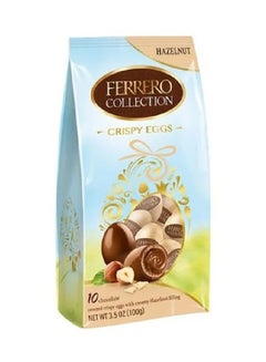 Ferrero Rocher Collection Hazelnut Mini Crispy Chocolate Eggs, 10 Pcs