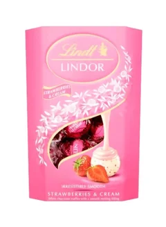 Lindt Lindor Strawberries & Cream Chocolate Truffles Box