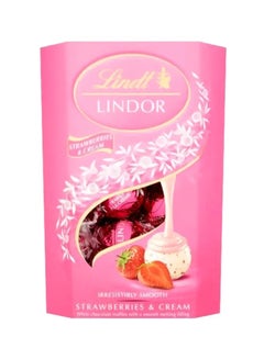 Lindt Lindor Strawberries & Cream Chocolate Truffles Box