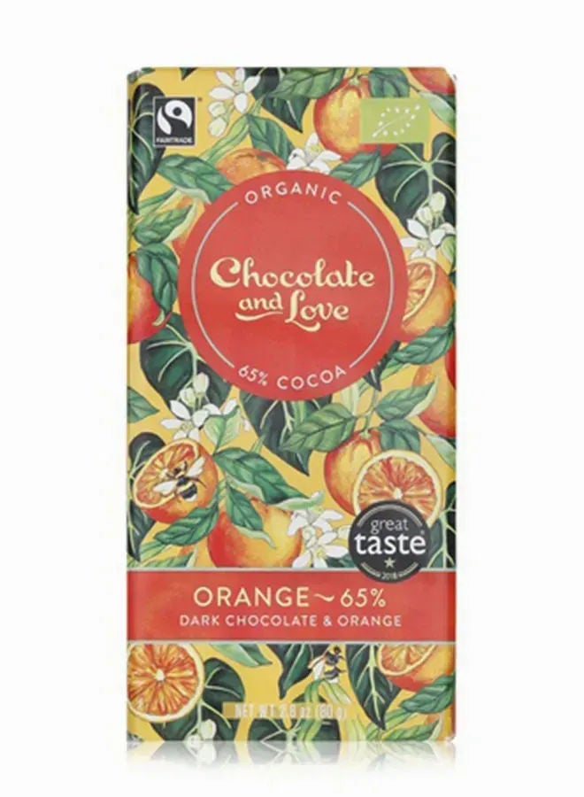 Chocolate And Love Dark Chocolate With Orange Chocolate Bar