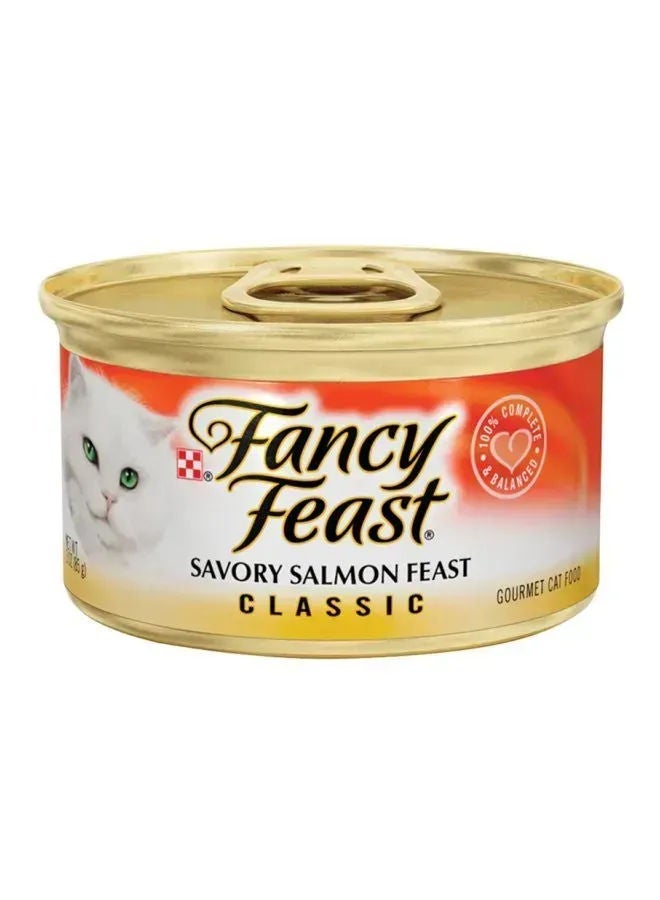 Purina Fancy Feast Classic Savory Salmon Feast Cat Food