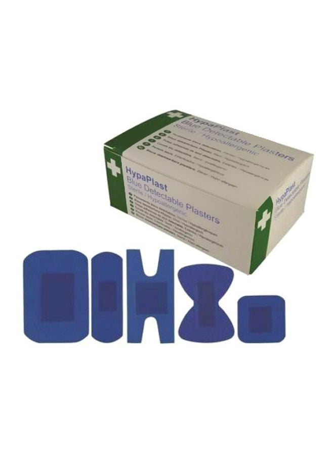 Safety First Aid Hypaplast Detect Plasters, Blue, 100 Pcs