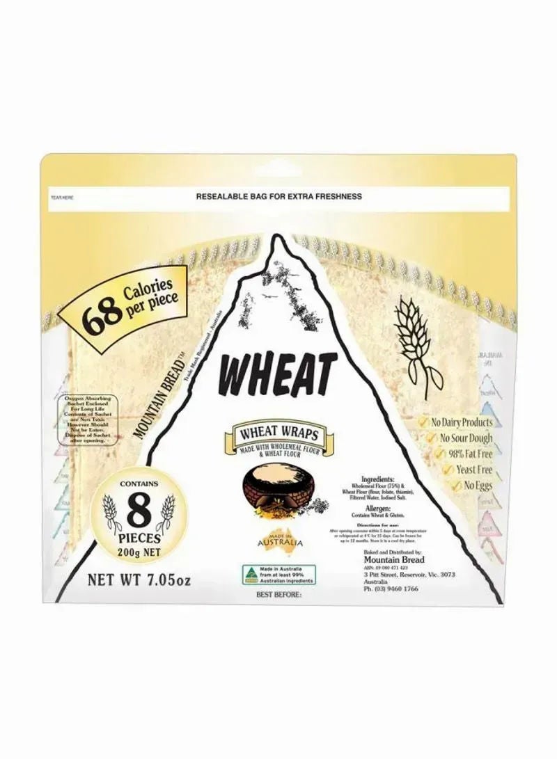 Mountain Bread Whole Wheat Bread Wraps, 8 Pcs