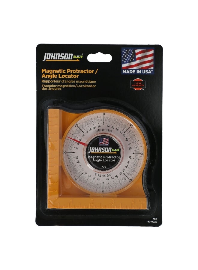 Johnson Level and Tool High Quality Plastic Compact Design Angle Locator Orange and White 15.8 x 18.x 3.6 cm 700