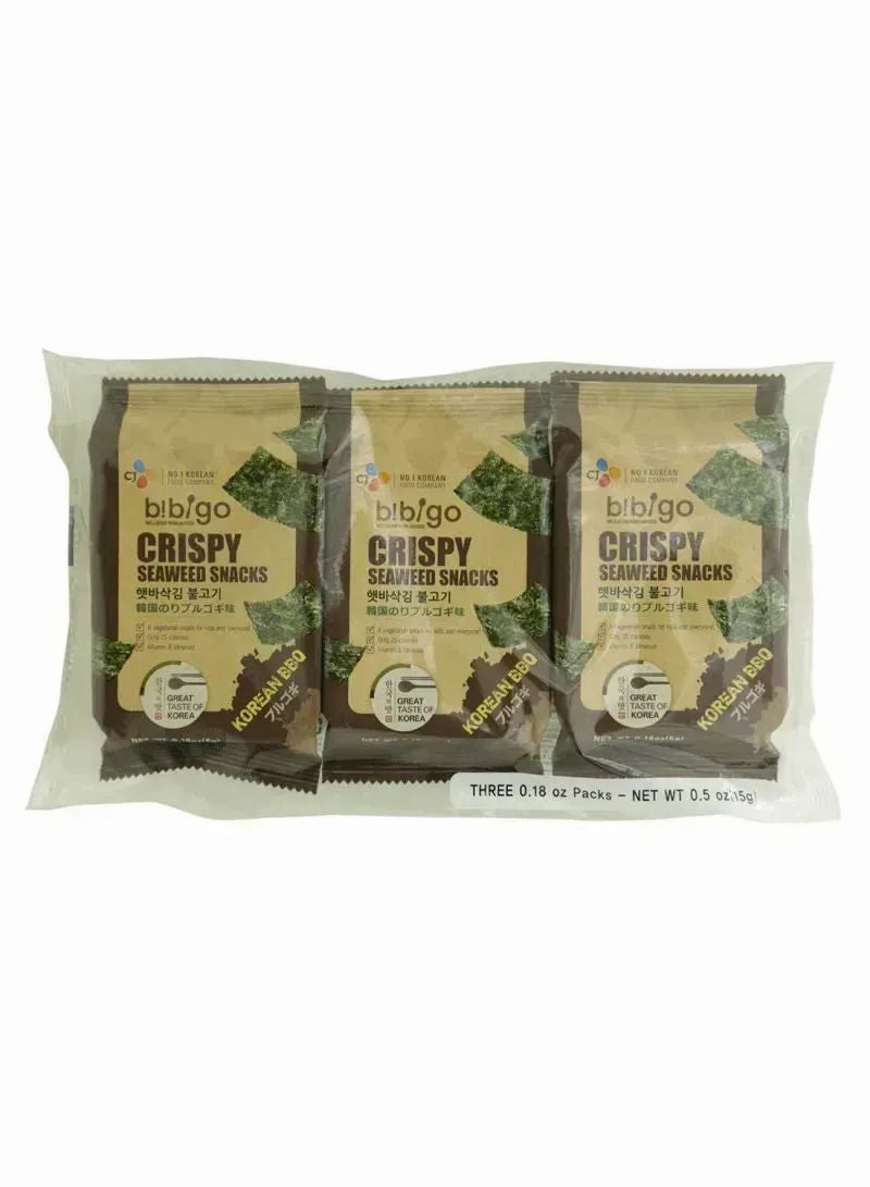 Bibigo Crispy Seaweed Snacks, Pack Of 3