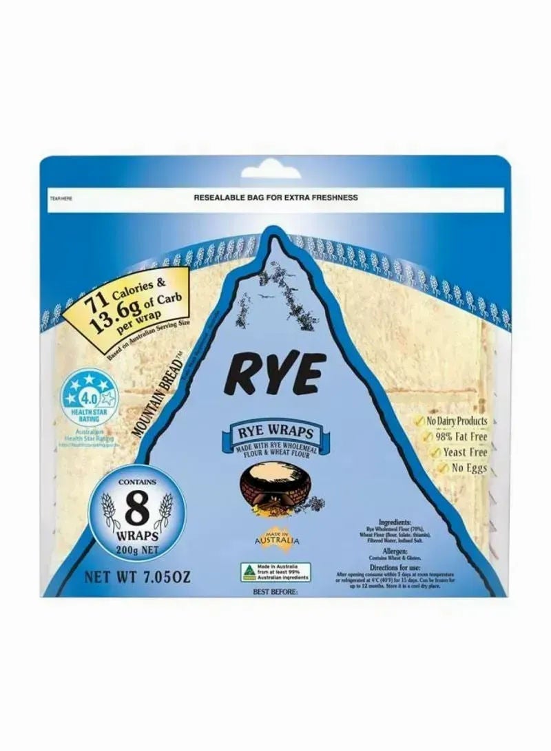 Mountain Bread Rye Bread Wraps, 8 Pcs