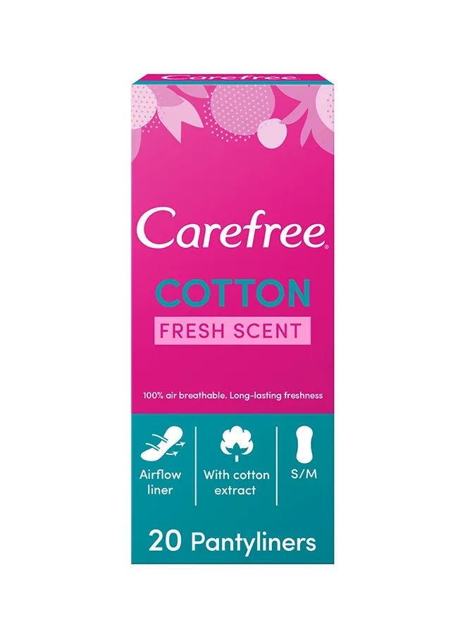 Carefree Cotton Fresh Scented Panty Liners