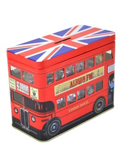 Silver Crane London Bus Tin Fudge