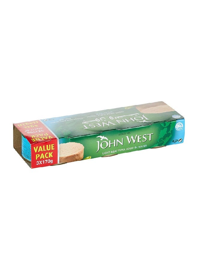 John West Light Meat Tuna In Water, Pack Of 3