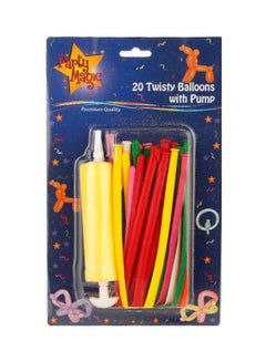 Twisty Balloons With Pump, 20 Pcs