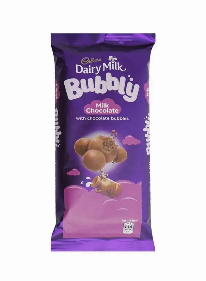 Cadbury Dairy Milk Bubbly Milk Chocolate Bar