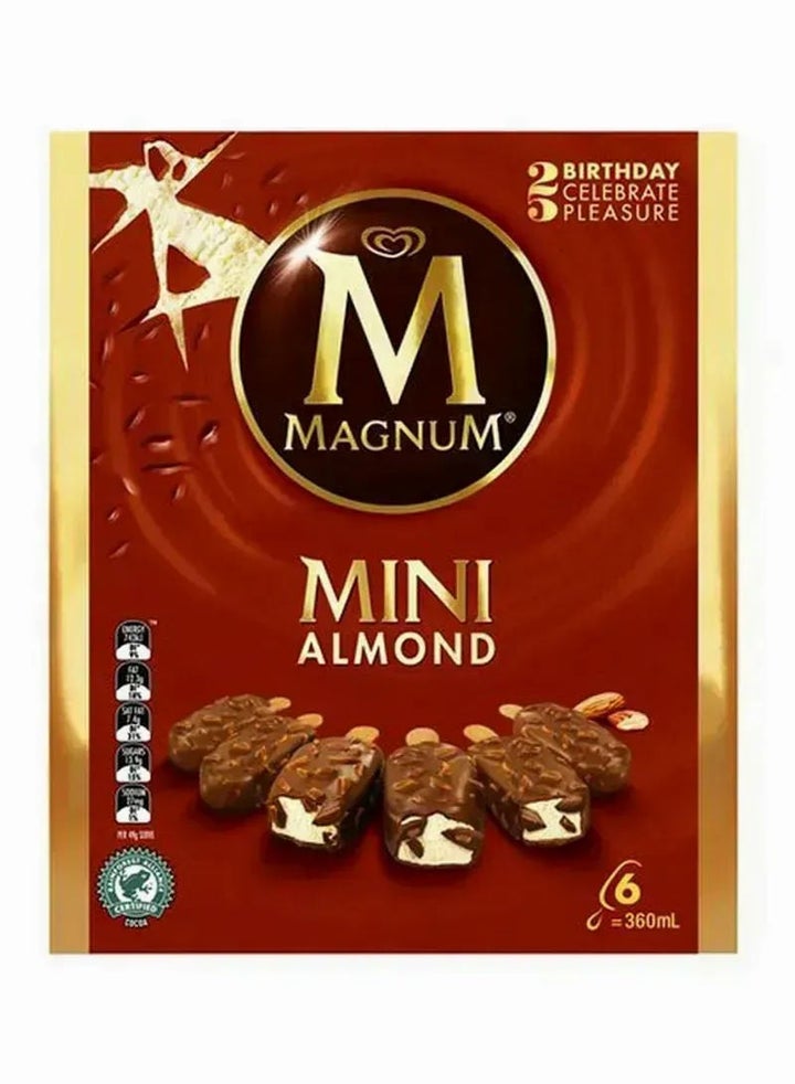 Kwality Wall's Magnum Mini Almond Ice Cream Bar, 6 Pcs