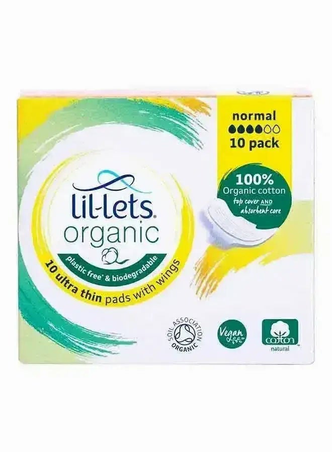 Lil-Lets Organic Normal Pads With Wings