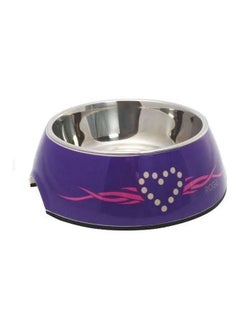 Rogz 2 In 1 Anti Skid Dog Bowl, M, Purple