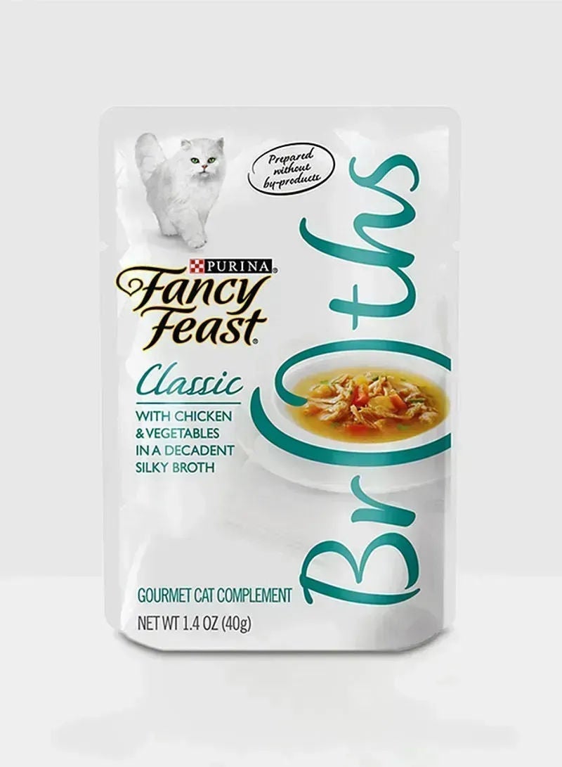 Purina Fancy Feast Classic Broths Chicken And Vegetable Cat Food