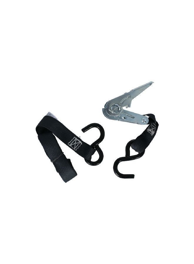 Keeper Spring-Loaded Abrasion-Resistant Webbing Tie Down Ratchet Black and Silver 10 ft 89511