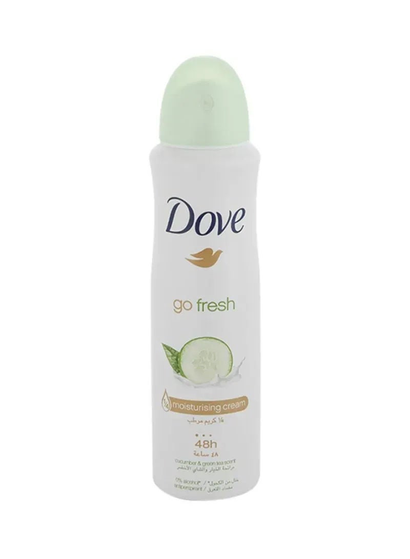 Dove Go Fresh Moisturising Cream 48h Anti-Perspirant Deodorant Spray, Cucumber And Green Tea