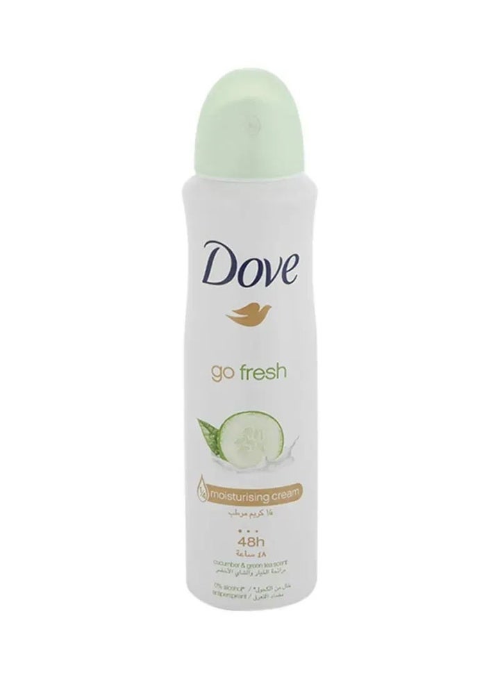 Dove Go Fresh Moisturising Cream 48h Anti-Perspirant Deodorant Spray, Cucumber And Green Tea