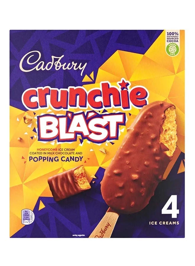 Cadbury Crunchie Blast Ice Cream Bar, 4 Pcs