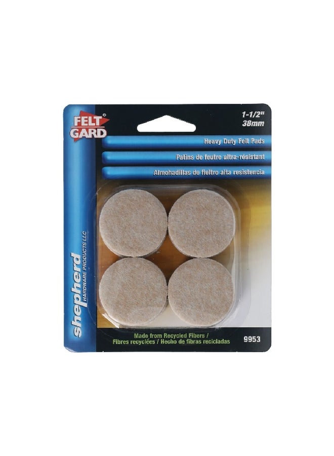 Shepherd 8-Piece Felt Gard Felt Pads Beige 38 mm 9953