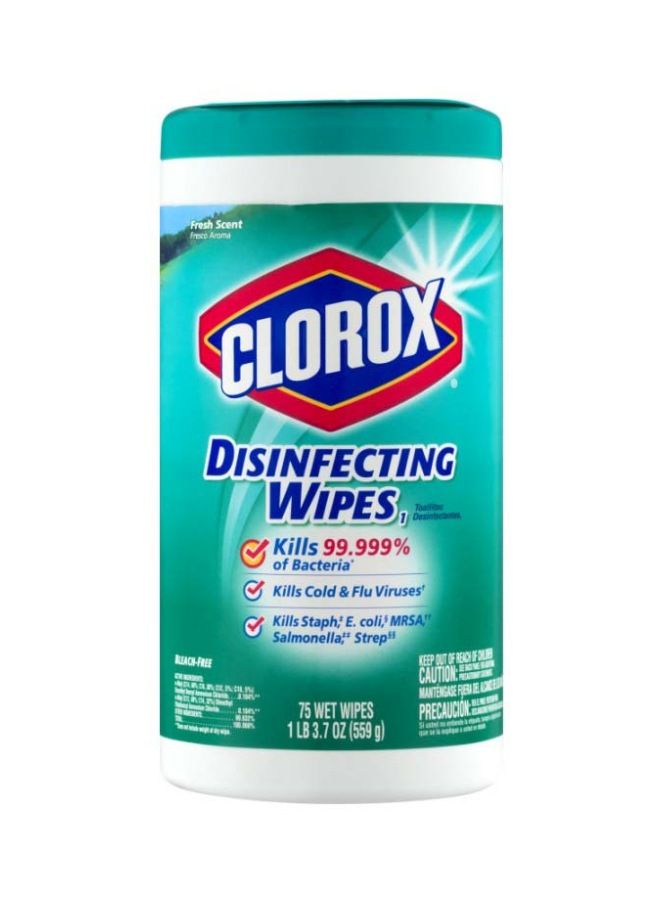 Clorox Disinfecting Wipes, Fresh, 75 Pcs