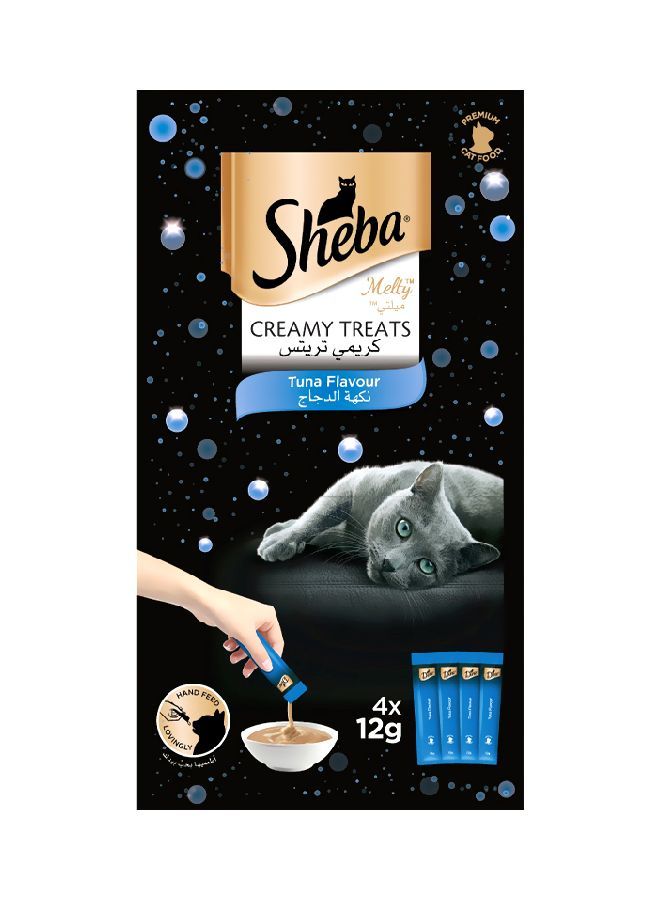 Sheba Creamy Cat Treats, Tuna, Pack Of 4