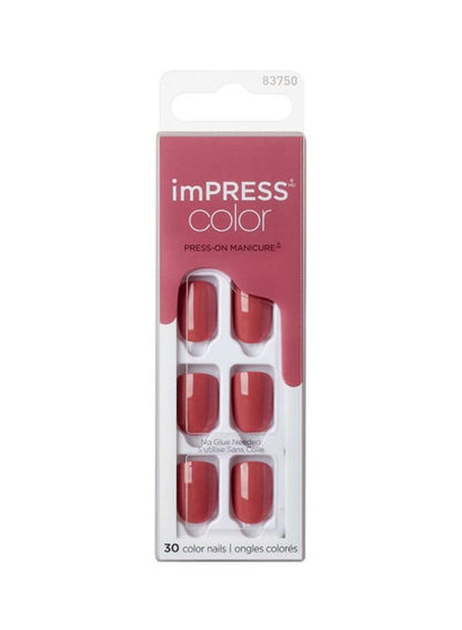 imPRESS Press-On Manicure Color False Nails, 011 Platonic Pink