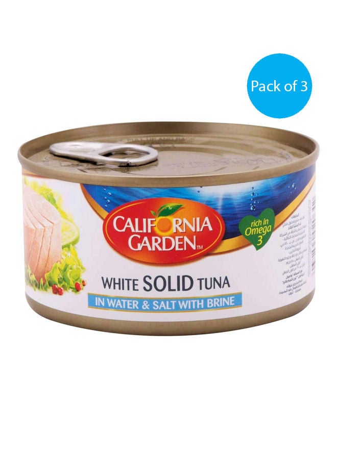 California Garden White Solid Tuna In Water And Salt With Brine, Pack Of 3