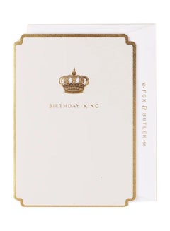 Fox & Butler Birthday King Crown Greeting Card