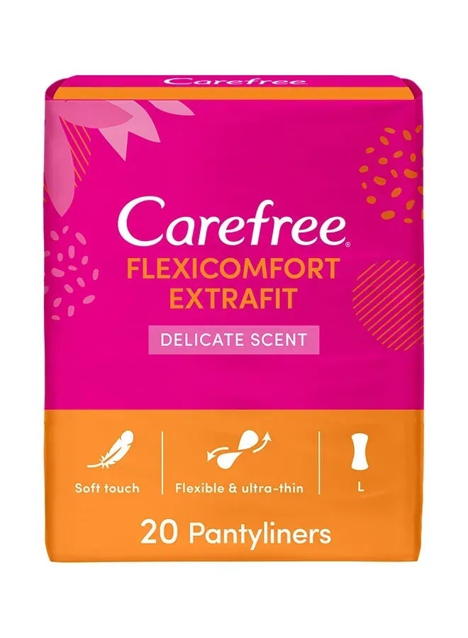 Carefree Flexi Comfort Extra Fit Delicate Scented Panty Liners