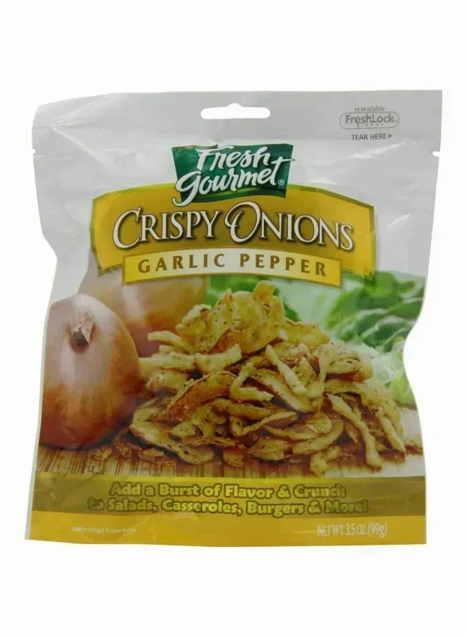 Fresh Gourmet Crispy Onions With Garlic Pepper Croutons