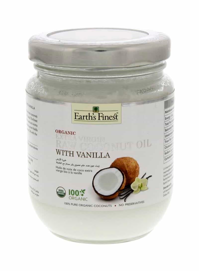 Earth's Finest Organic Extra Virgin Raw Coconut Oil With Vanilla