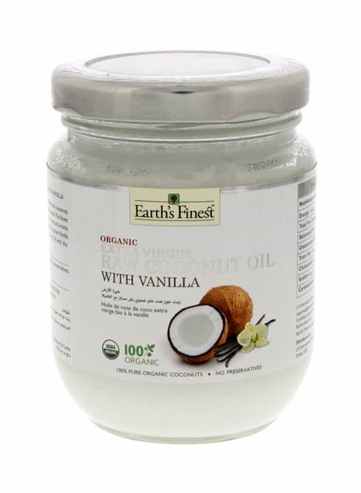 Earth's Finest Organic Extra Virgin Raw Coconut Oil With Vanilla