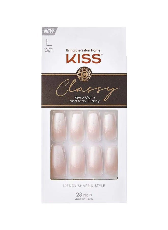 Kiss Classy French Nail Manicure Kit With Gel Finish