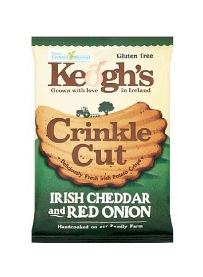 Keogh's Crinkle Cut Potato Crisps, Irish Cheddar & Red Onion