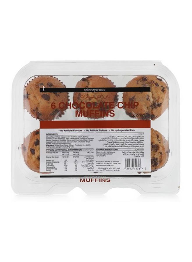 SpinneysFood Chocolate Chip Muffin, 6 Pcs