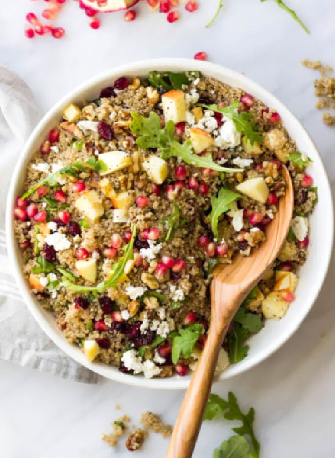Quinoa Feta And Pomegranate Salad
