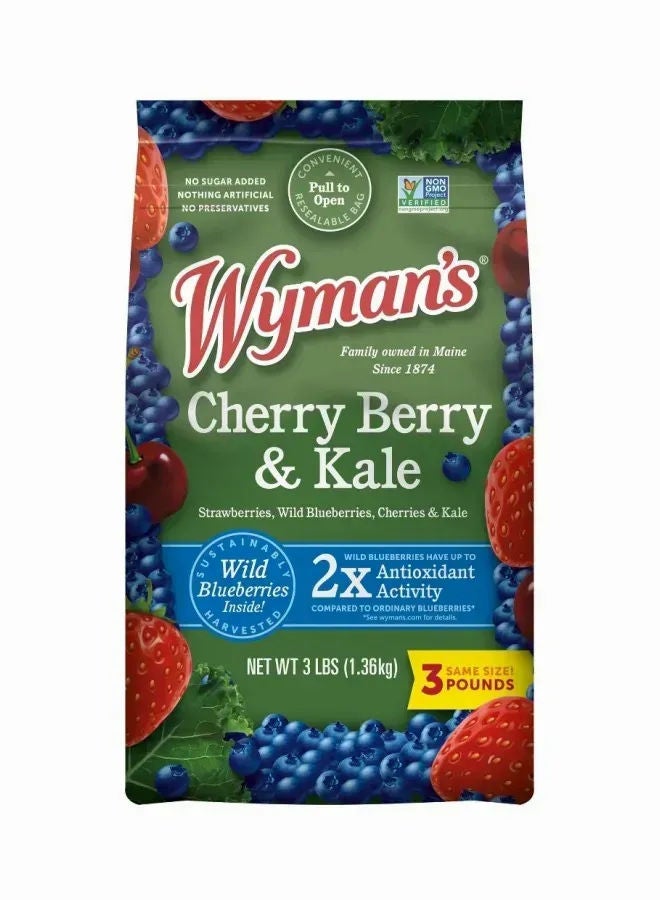 Wyman's Of Maine Frozen Strawberries, Blueberries & Cherries With Kale