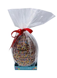 Cocoba Milk Chocolate Drizzled Easter Egg With Coloured Sprinkles